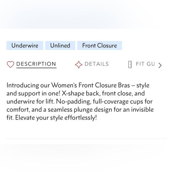 Delimira Plunge Back Posture Bra Nightfall Blue Front-Closure Bra 46 D - Picture 4 of 7